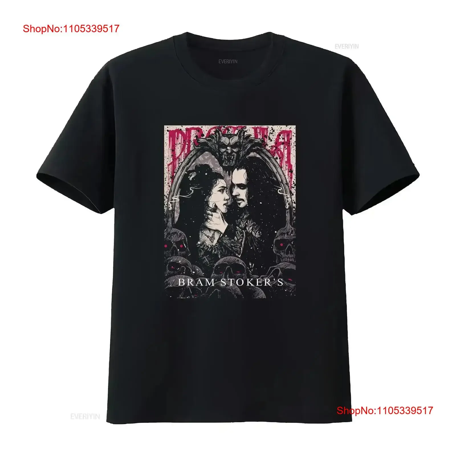 Bram Stoker s Dracula Black Color T Shirt All Size HA2356 long sleeves vintage Washed streetwear fashion Breathable vintage