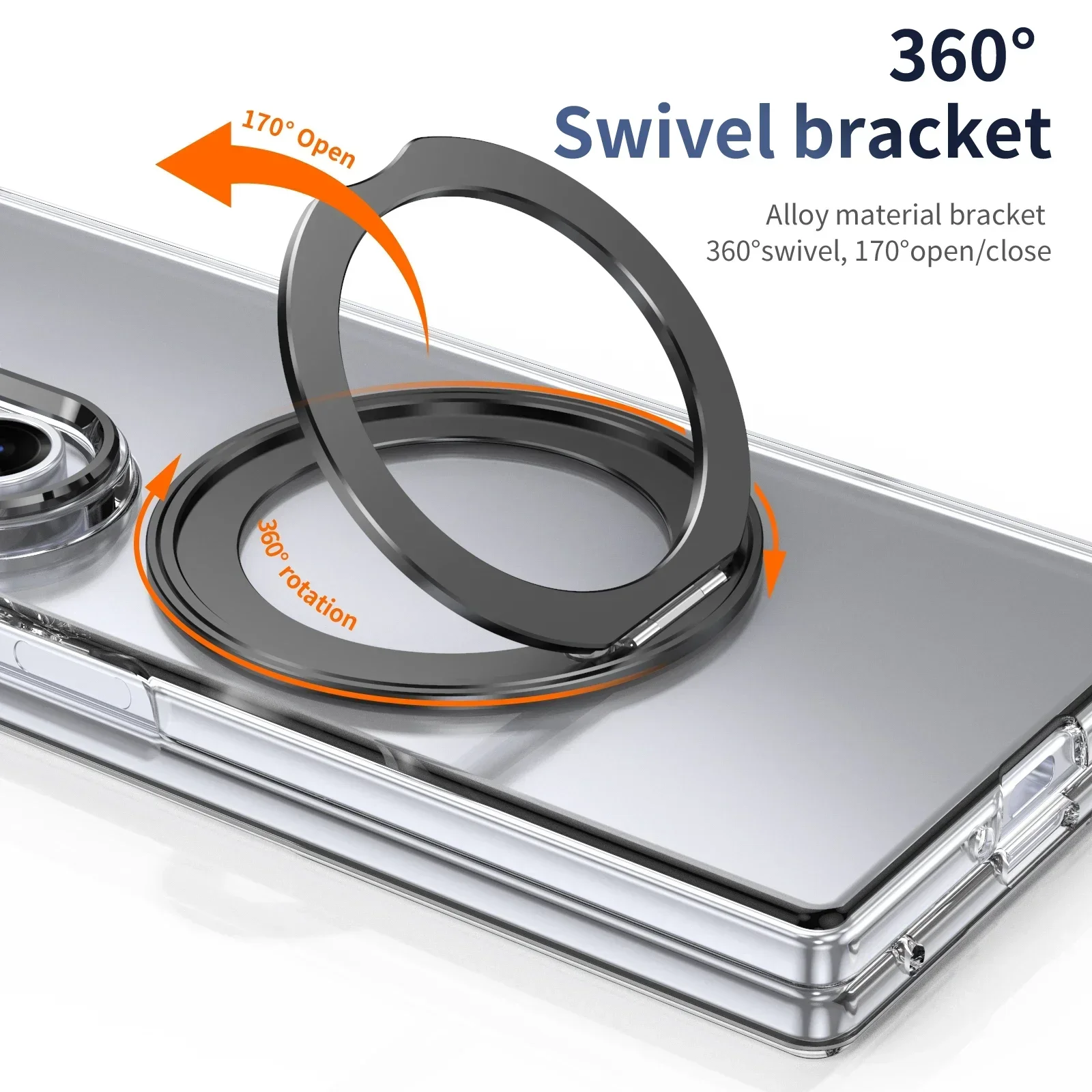 360 Rotating Magnetic Stand Case Built-in Screen Protector Shockproof Cover For Samsung Galaxy Z Fold 8 Ultra 7 6 Foldable Case
