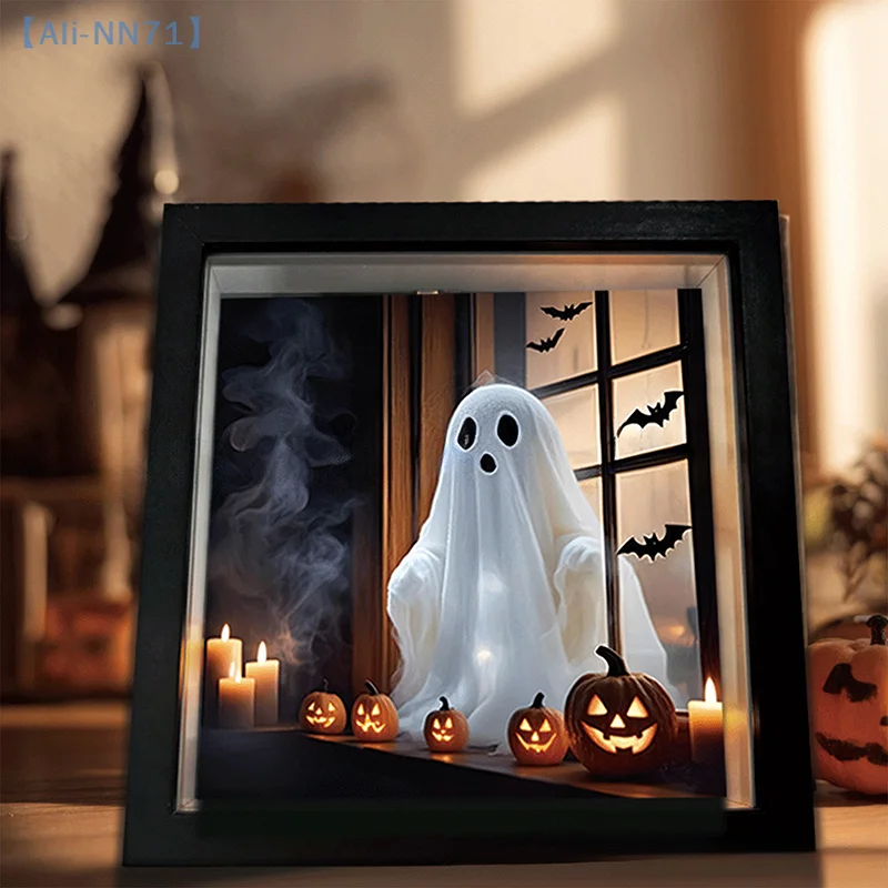 【NN71】قطعة واحدة من ألبوم صور Ghost Doll Glow - ديكور لهب الشبح، مصباح ليلي على شكل شبح مناسب للغرفة وديكور لهب الأشباح #6