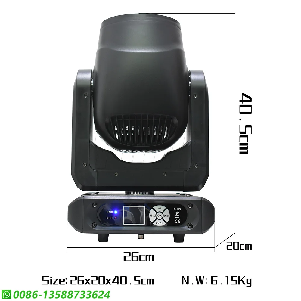 LED 200W Beam Spot Moving Head Stage Light For Dj Disco Rainbow Effect Dj Disco DMX Control Party Club Bar Flash Stage Lighting