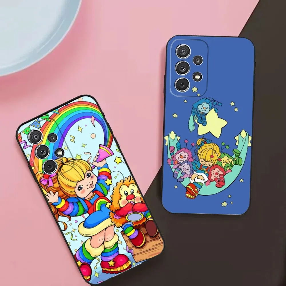 

Cartoon R-Rainbow Brite Phone Case For Samsung Galaxy A13,A21s,A22,A31,A32,A52,A53,A71,A80,A91 Soft Black Phone Cover
