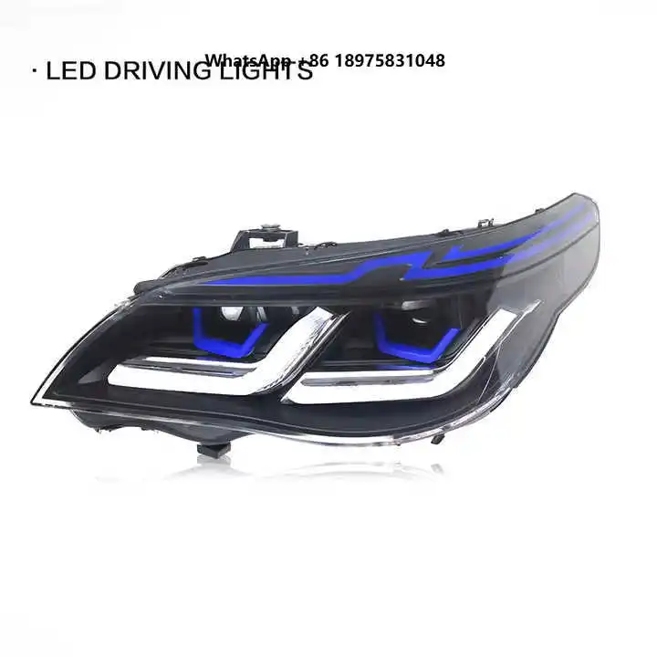 

E60 LED Headlight Assembly with Angel Eyes Projector Lens - Upgrade for 525i 530i 535i Sedan 2003-2010 Blue Eyebrow Headlamp