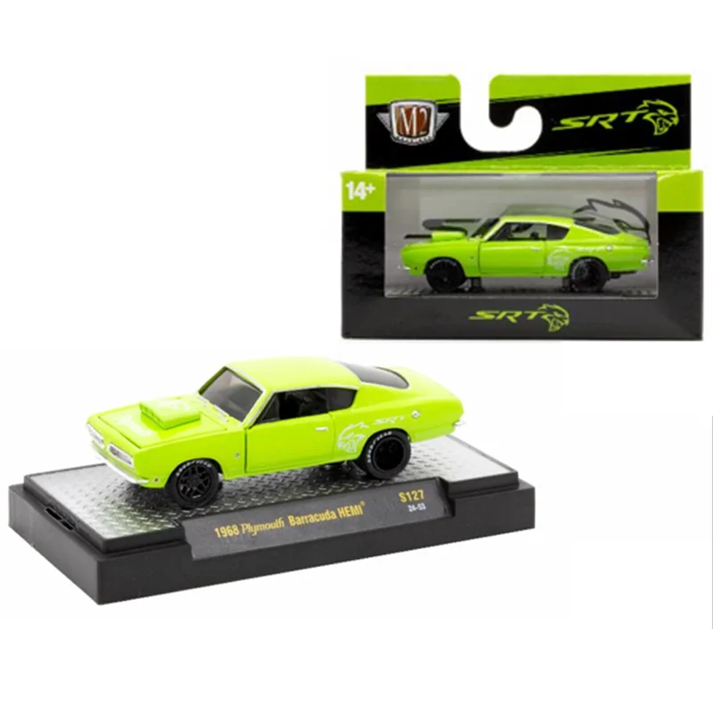 

M2 Machines 1:64 Scale Diecast Alloy 1968 Plymouth Barracuda Hemi Toys Cars Model Classics Adult Gifts Souvenir Static Display