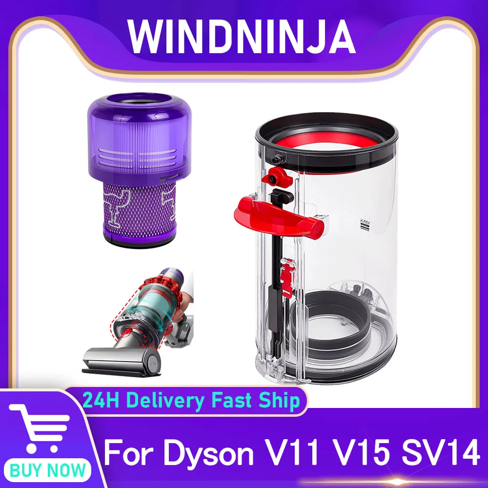 ترقية علبة استبدال ل دايسون V11 V15 SV14 SV15 SV22 مكنسة كهربائية صندوق الغبار مع فلتر HEPA قطع غيار دلو الغبار #1