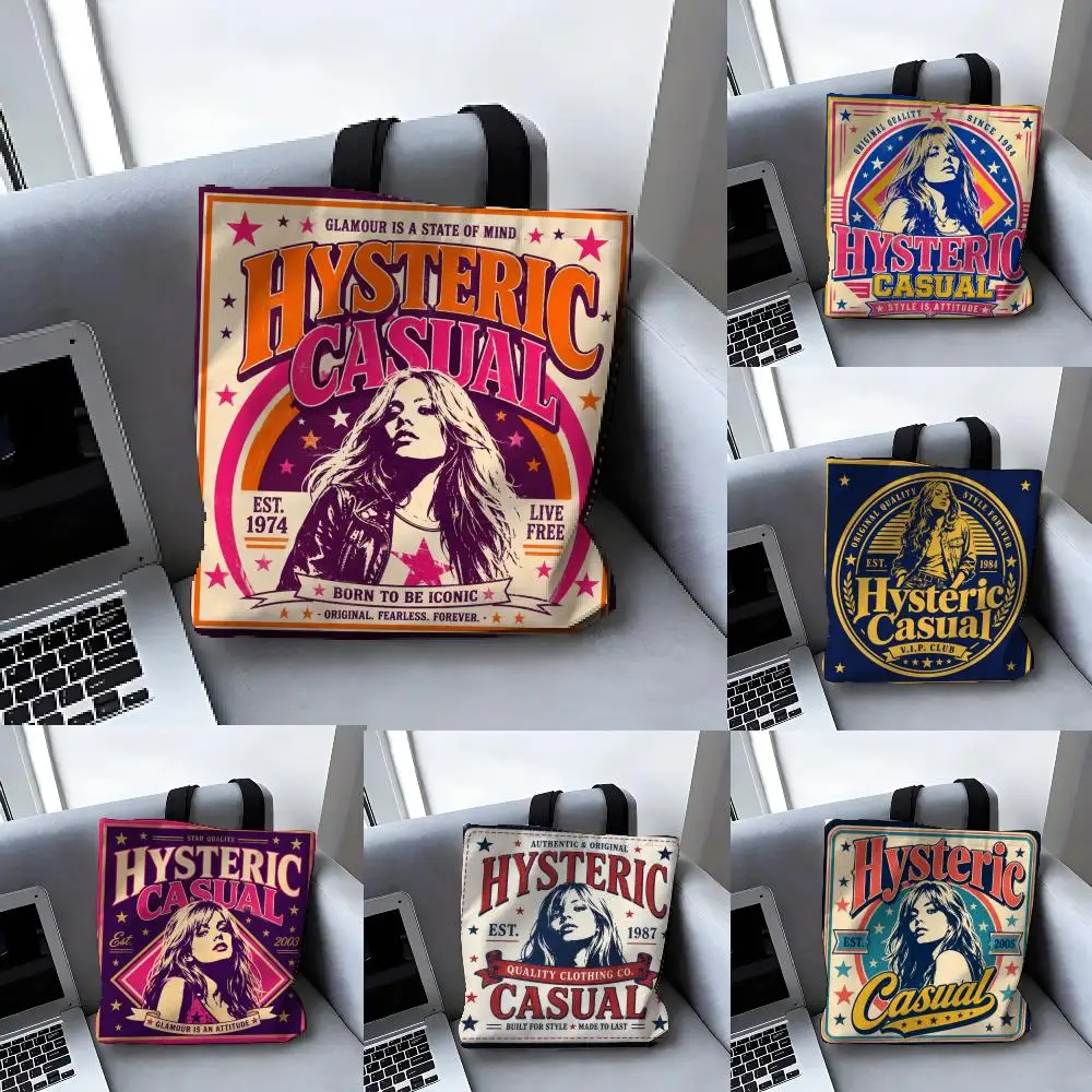 Modische H-Hysteric CasualS Glamour Aufbewahrungstaschen Canvas-Tragetasche Große Designer-Handtaschen für Damen Einkaufstaschen für Lebensmittel