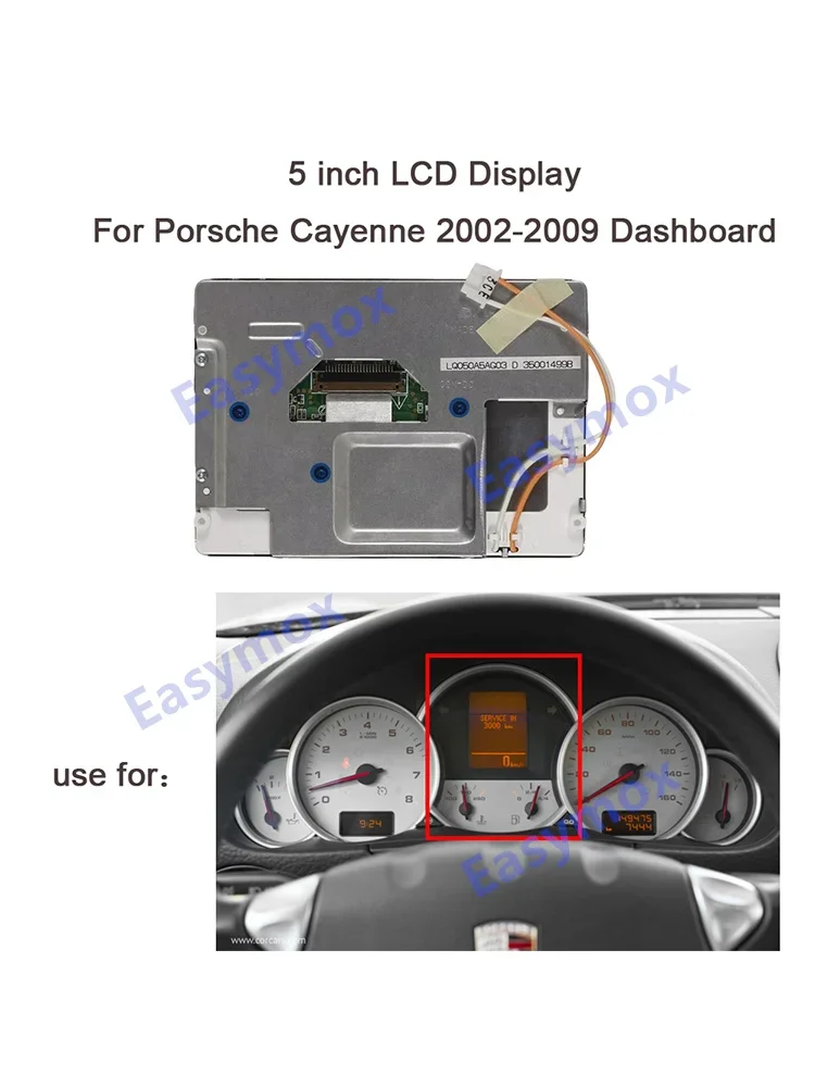 Pantalla LCD para Porsche Cayenne 02 03 04 05 06 07 08 09 tablero de instrumentos pantalla de 5 "pulgadas LQ050A5AG03