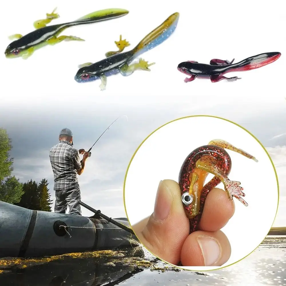 1/10pcs New 8cm Soft Fishing Lures Bicolor Fishing Tackle Tool Soft Bait 3.8g Artificial Worm Lures Long Tail Swimbaits image 4