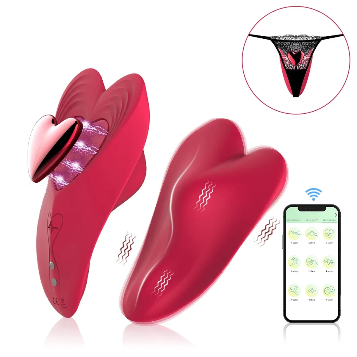 App بلوتوث التحكم اللباس الداخلي هزاز للنساء المهبل البظر محفز يمكن ارتداؤها تهتز مدلك الإناث الاستمناء لعبة الجنس #1