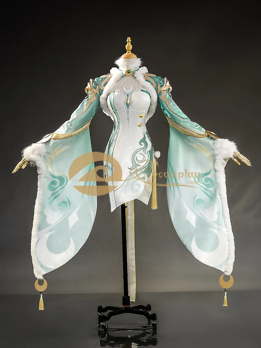 

Zibai Cosplay Game Genshin Impact Costume Upgrade Quality Dress Outfit for Women Halloween Christmas