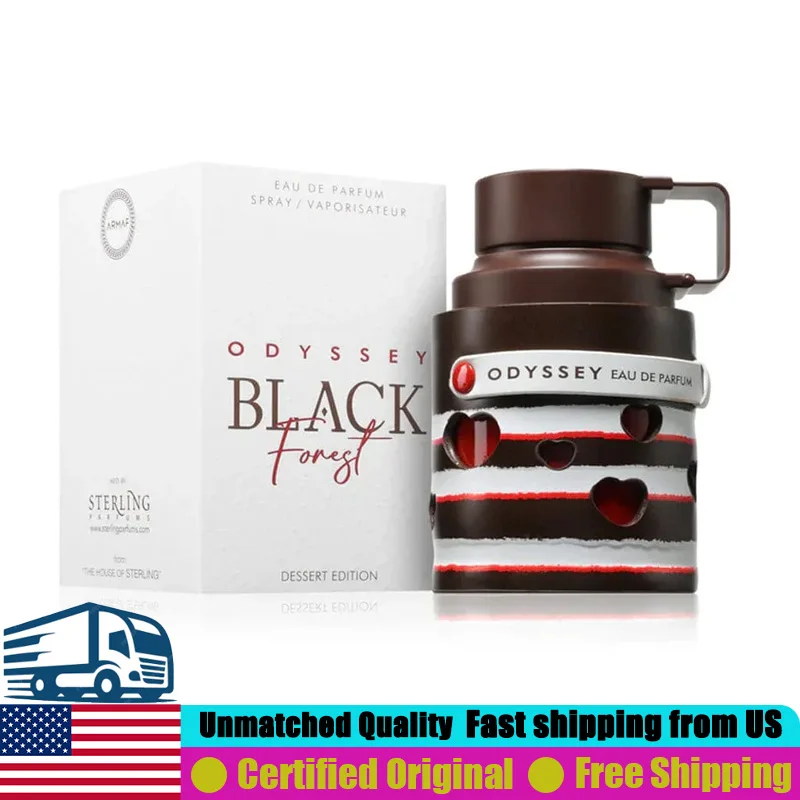 

Armaf Odyssey Black Forest Eau de Parfum 3.4 Oz Premium Arabian Perfumes 100 ML Lasting Oriental Vanilla Gourmand Unisex Cologne