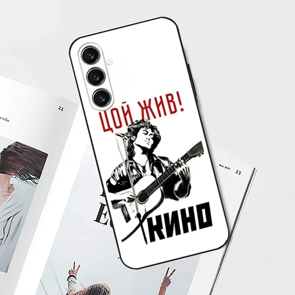 V-Viktor Tsoi Phone Case For Samsung Galaxy A13,21s,22,31,32,52,53,71,80,91 Black Soft Cover