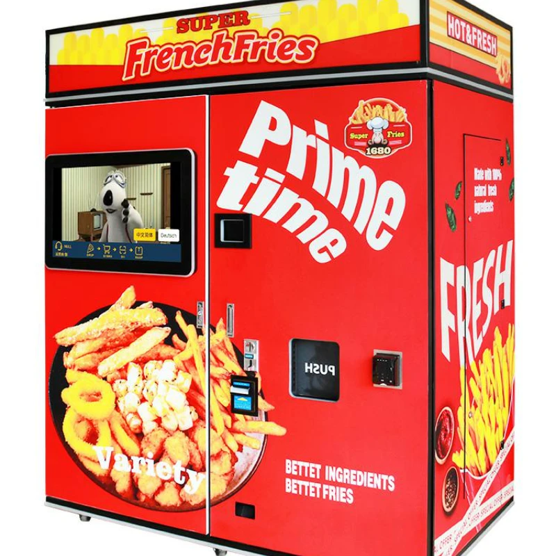 Unmanned Self-Service Fries Vending Machine Automatic Sale Chips Machine Scan Code Self-Service Sale Chips Machine Commercial