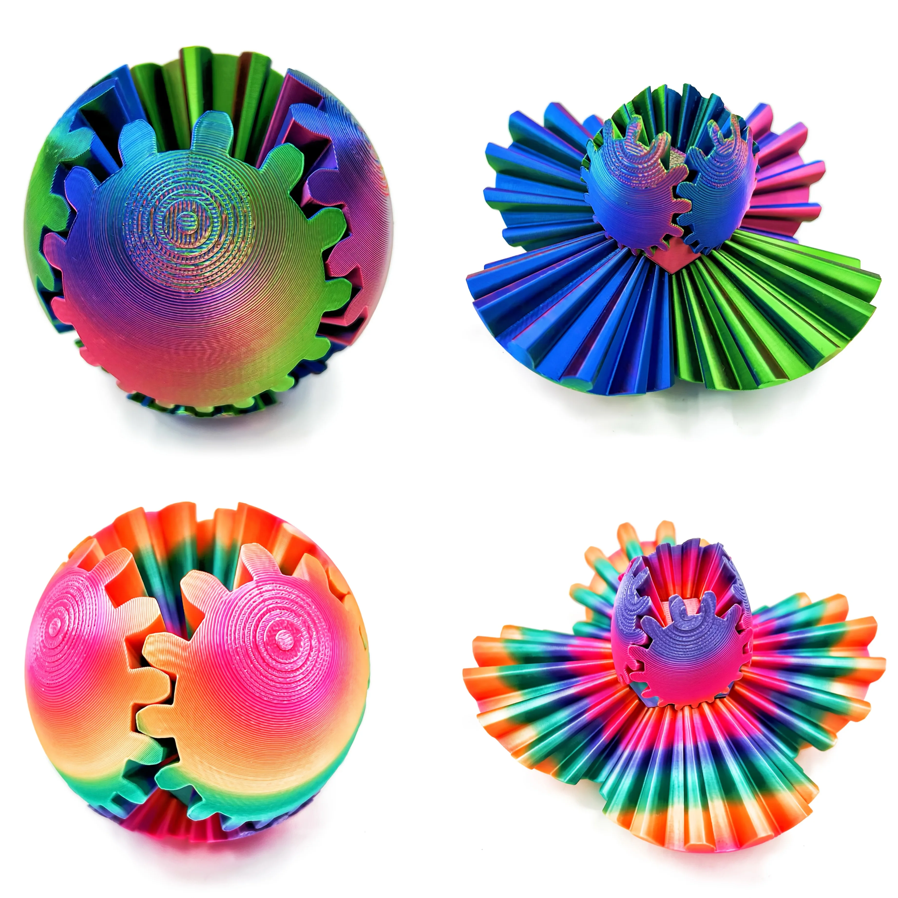

3D printed colorful gear Rubik's Cube model rotates in all directions, a great helper for creative decompression and relaxation