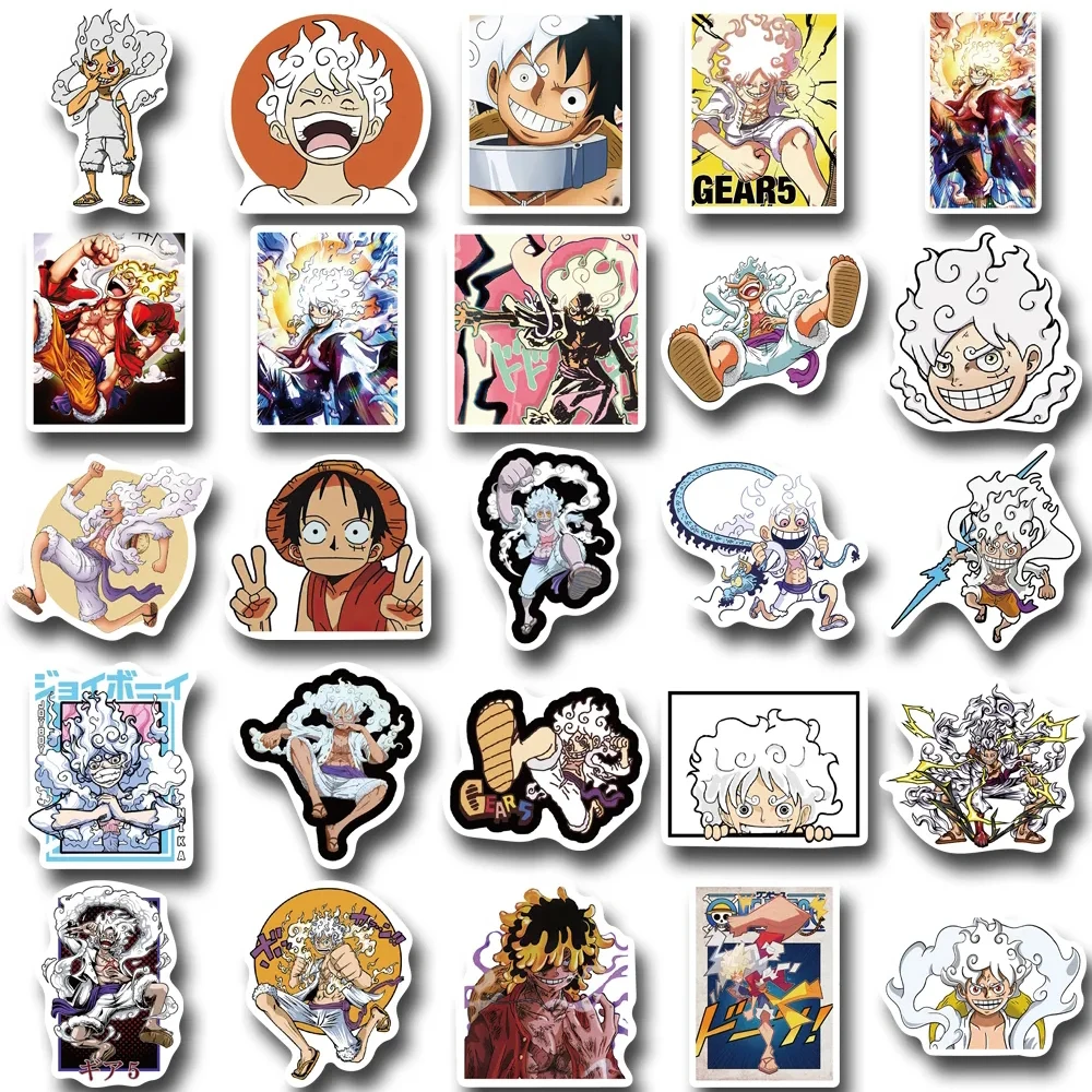 10/30/50/100pcs Cool Luffy Gare 5 Cartoon Stickers Anime ONE PIECE Wanted Poster Decals DIY Phone Laptop Guitar Graffiti Sticker