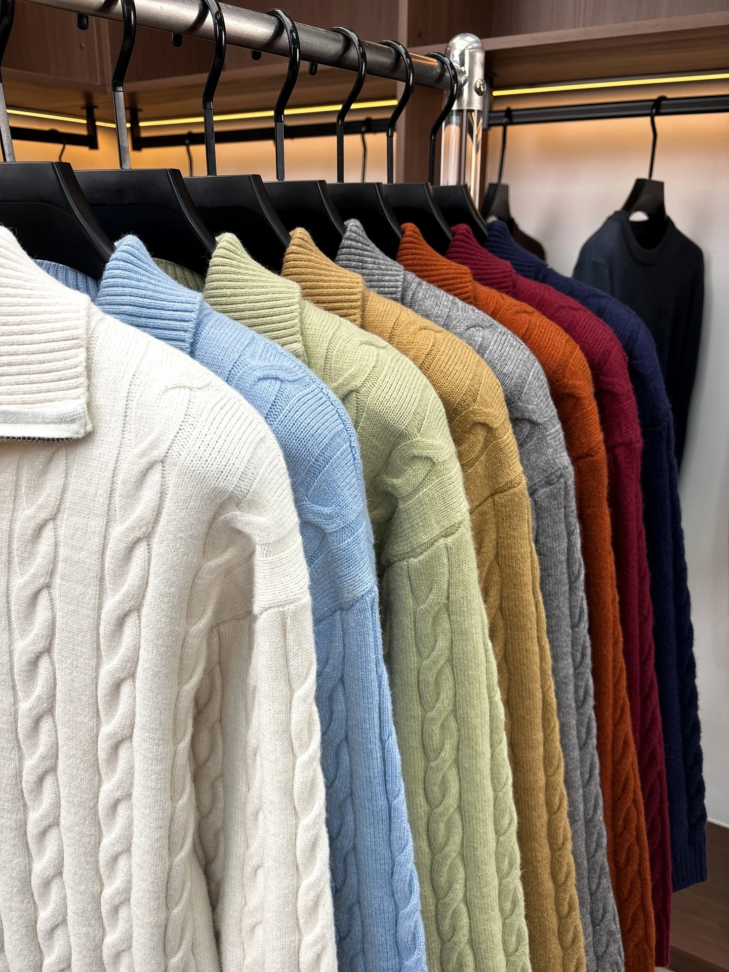 Herbst Winter Neuer Pullover Klassische Mode Jacquard Herren Retro Reißverschluss Stehkragen Luxus Paul Pony Stickerei Lässiger Strickpullover – Detail 30