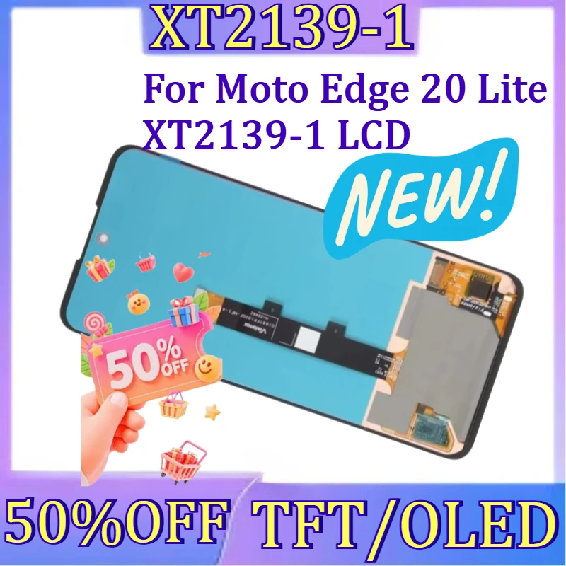 

For Moto Edge 20 Lite XT2139-1 LCD New TFT/OLED For Motorola Edge 20 Lite LCD Display Touch Screen Digitizer Assembly
