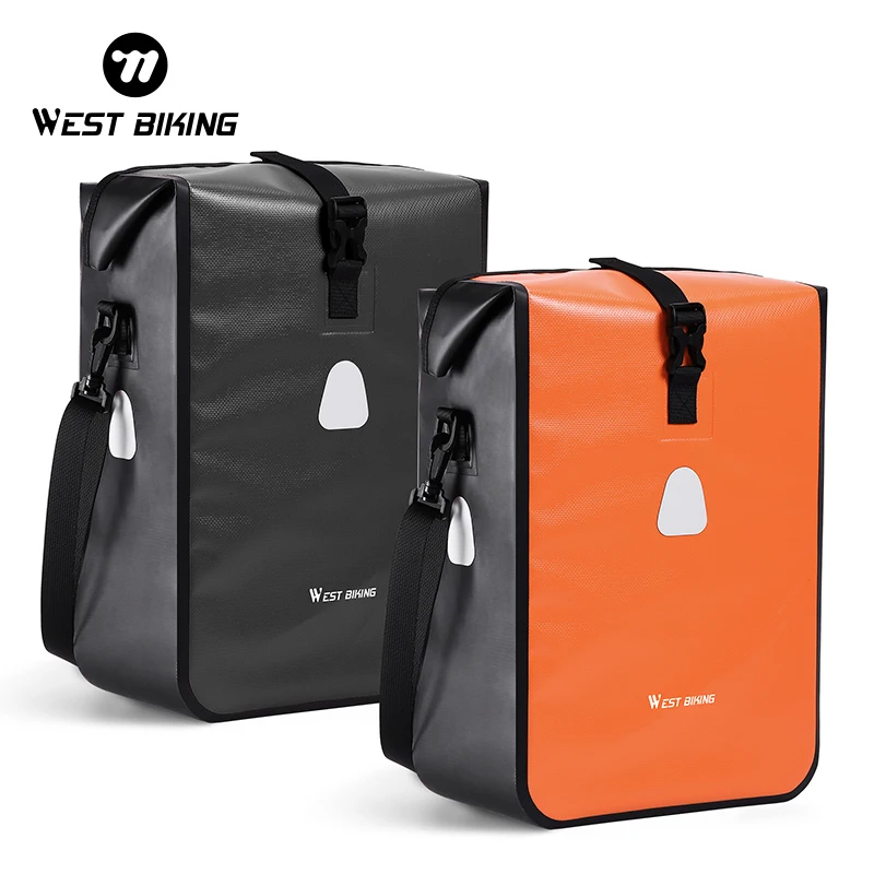 WEST BIKING Bike Bags Bicycle Rack Pannier Bag Waterproof Portable Cargo Saddle Bag Shoulder Bag Professional Bike Rear Panniers