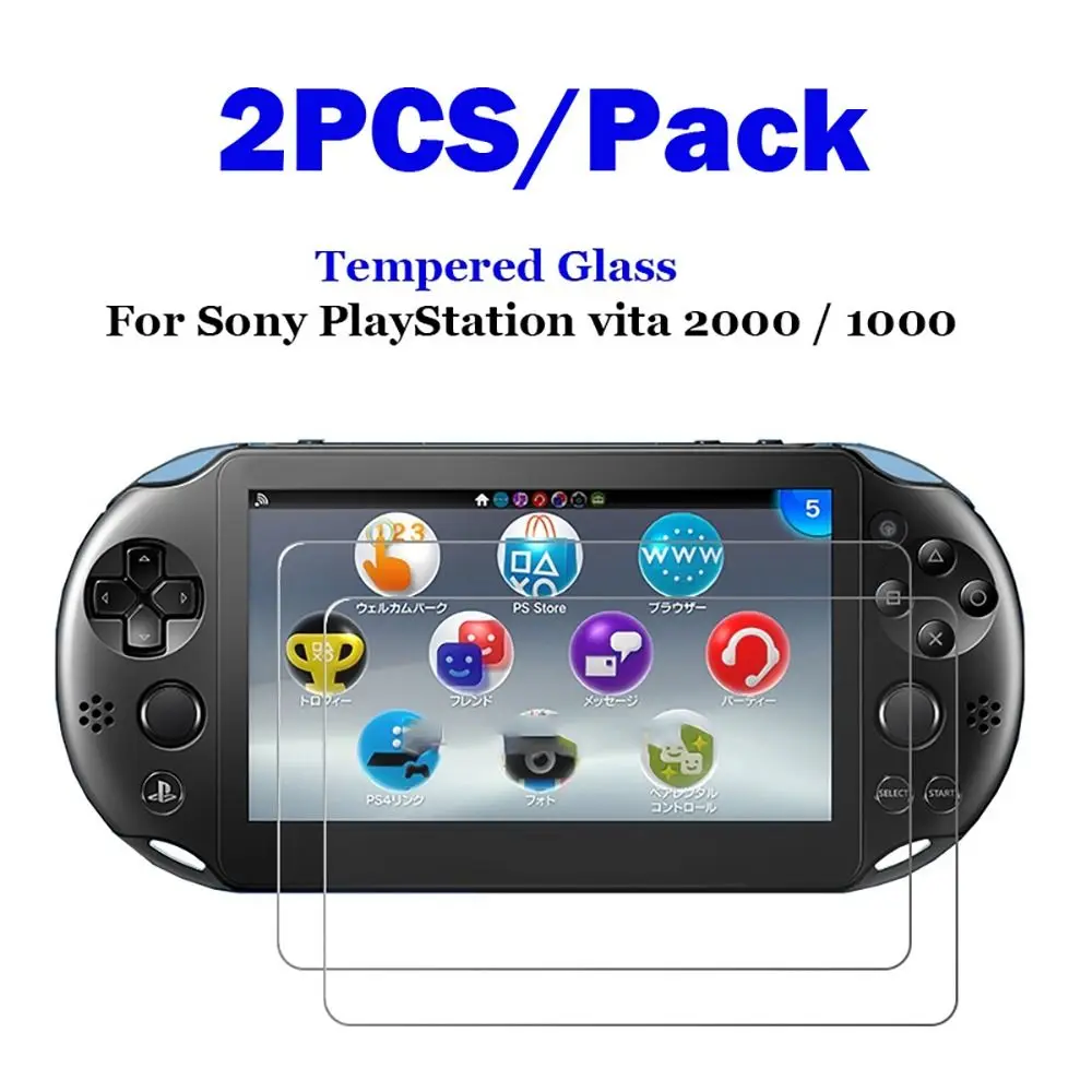 2PCS Tempered Glass for Sony PS Vita 2000 1000 Screen Protector Cover Glass Film