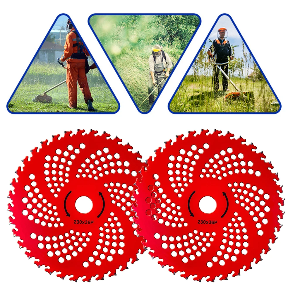 

2 Pcs Weed Eater Blades Replacement 9 Inch 36 T Grass Trimmer Blade Circular Grass Brush Cutter Disc Blade for Garden Power Tool