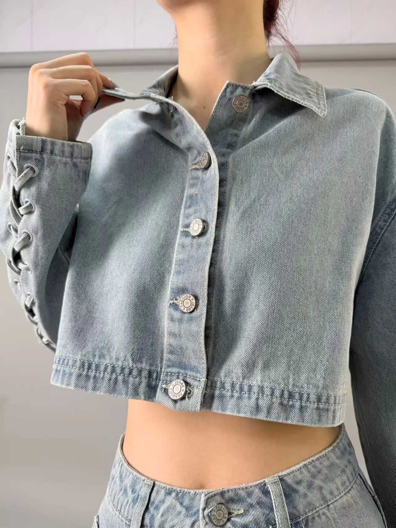 2025  Korean Japanese Style  Multi element Design  High Quality Clothing from Dongdaemun  Korea   Denim Jacket Coat