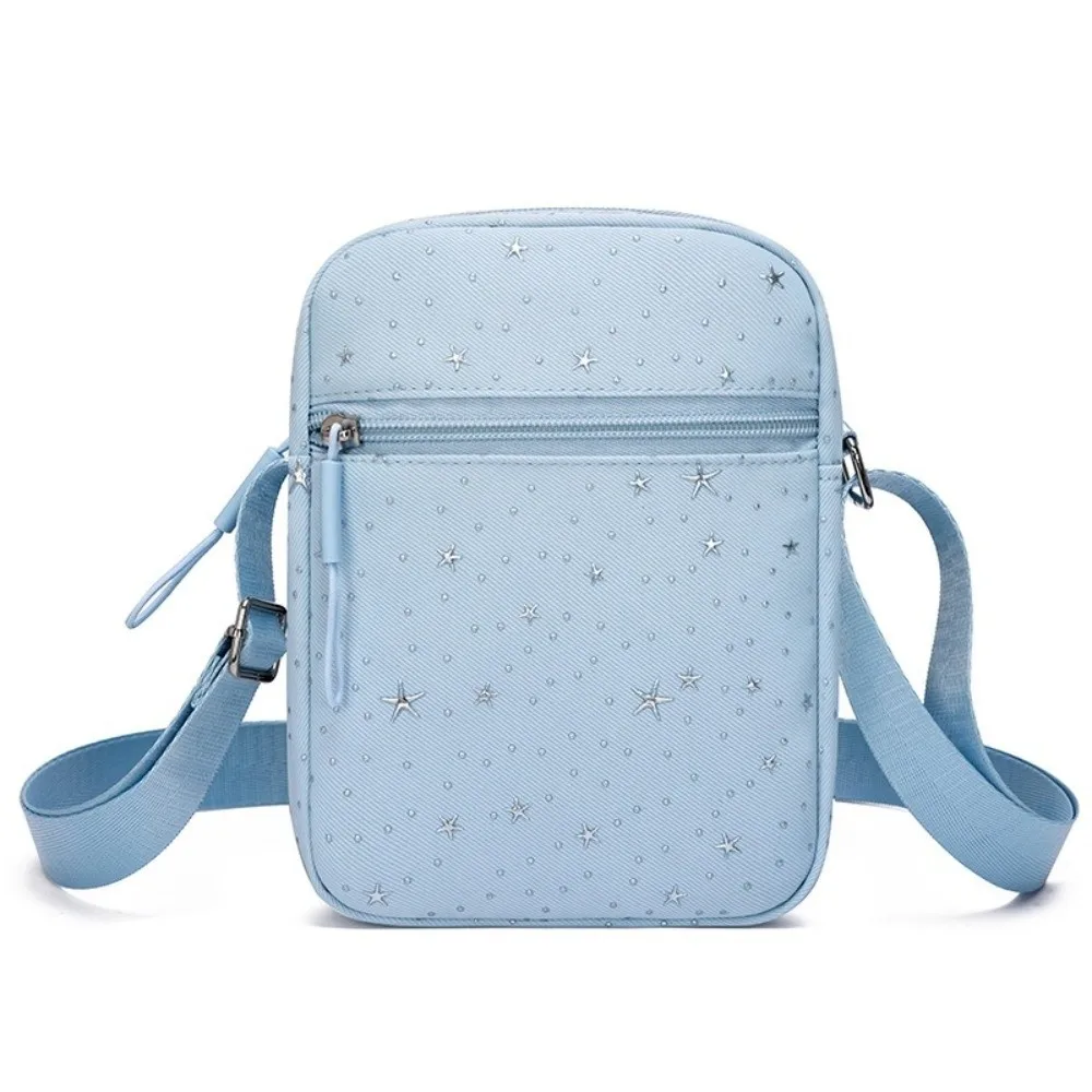 New Oxford Cloth Mini Phone Bag Lightweight Star Style Crossbody Bag Multi Layer Portable Small Purse Walking