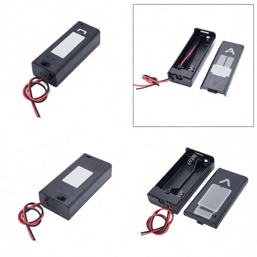 Diy Electronics Holder - AA Battery Holder Box With Cover