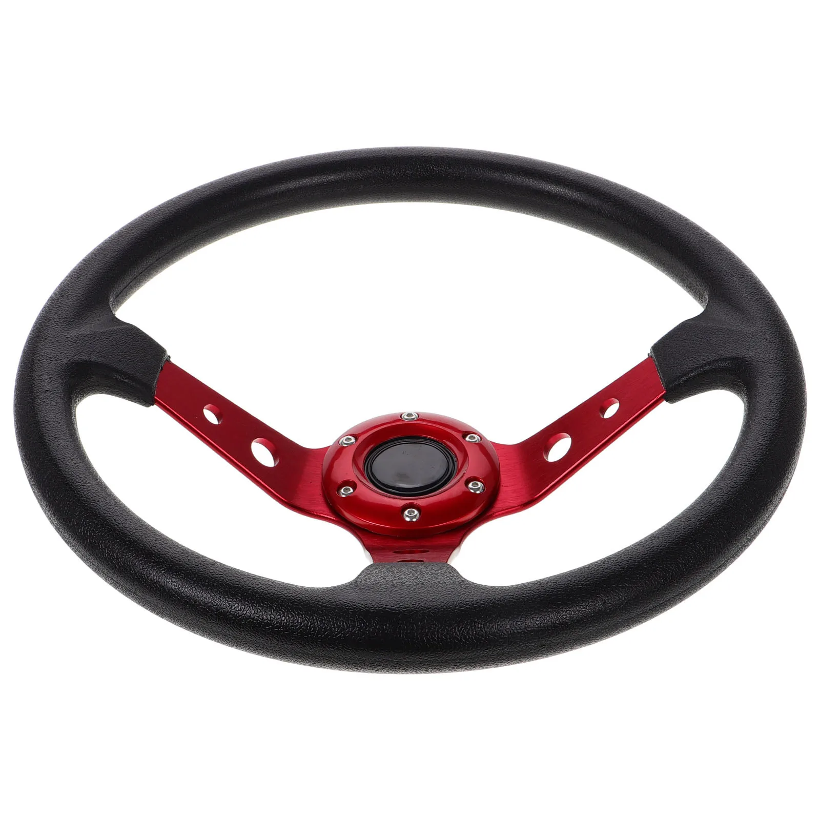

Universal Steering Wheel 14 Inch 350mm PU Racing Drift Car Golf Cart Gaming Racing Steering Wheels Red