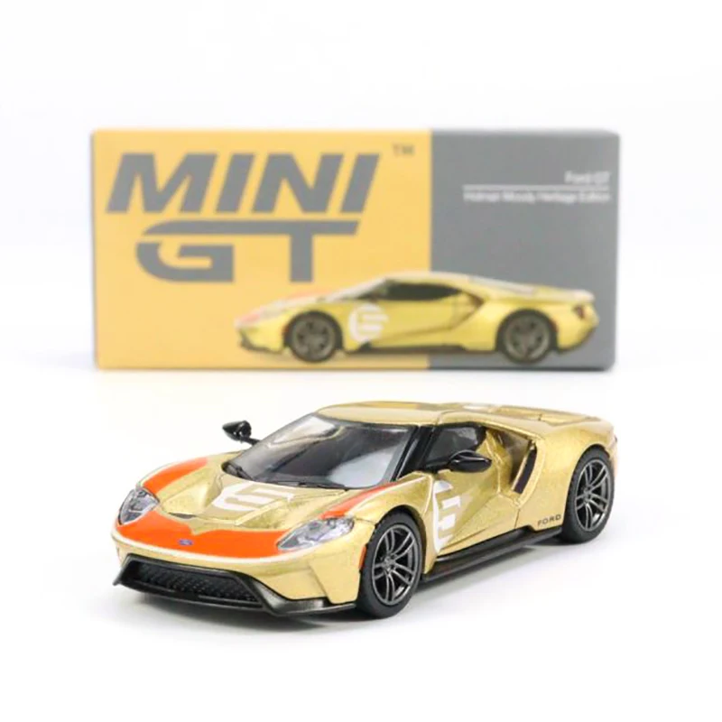 MINIGT 1:64  Ford GT Holman Moody Heritage Edition MGT00536-CH LHD Alloy Diecast Car Model Boy Toy Gift Kids Toys Boys