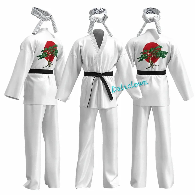 lHalloween Cosplayl Karate Kid Cobra Kai disfraz niños hombres mujeres Kimono Tory Nichols Daniel LaRusso Cosplay uniforme diadema salón
