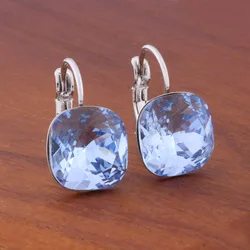 New Earrings For Women Square Shape Simple Fashion Jewelry White Gold Color Drop Earrings Jewelry Luxury Trend 2025
