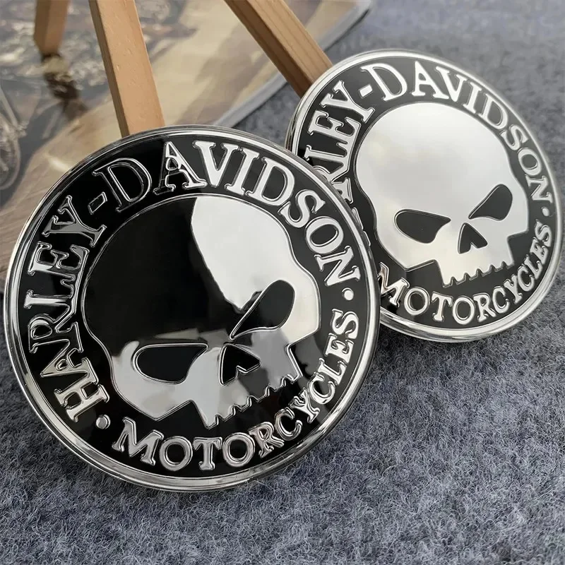 Car Modification 3D Stereo Metal Sticker Skull Logo for Harley Motorcycle Personality Decorative Sticker Body Sticker Tail Label view 2