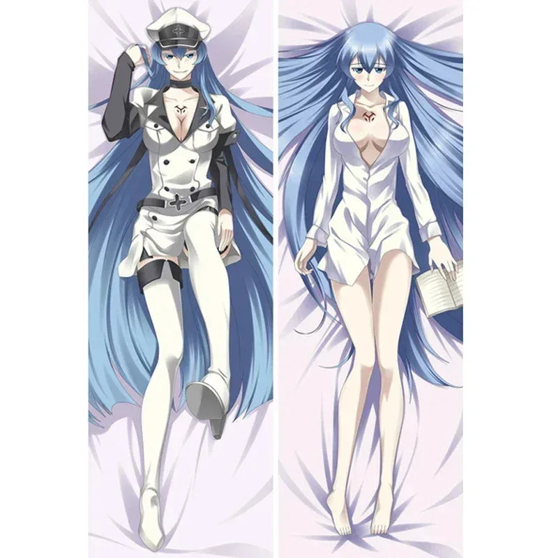 60X180cm Japanese Anime Ga KILL Esdeath Akame Dakimakura Body Pillow Case Esdese Fullbody Hing Cushion Cover Otaku