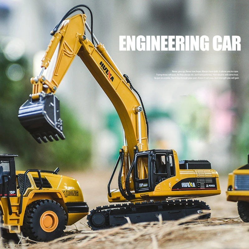 

1/50 Scale Diecast Engineering Vehicles Set Excavator Crane Model Kids Boys Car Toys Gift Forkloft Dump Toys Alloy Voiture