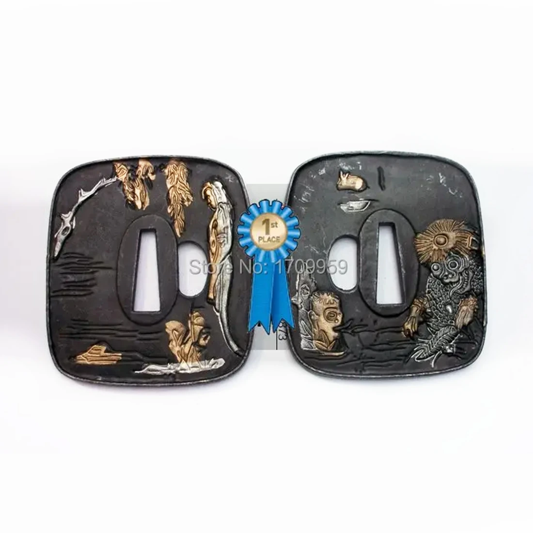 Wonderful Alloy Carved Tsuba Guard Replace Fittings for Japanese Samurai Wakizashi Sword Katana Handguard DIY Accessory