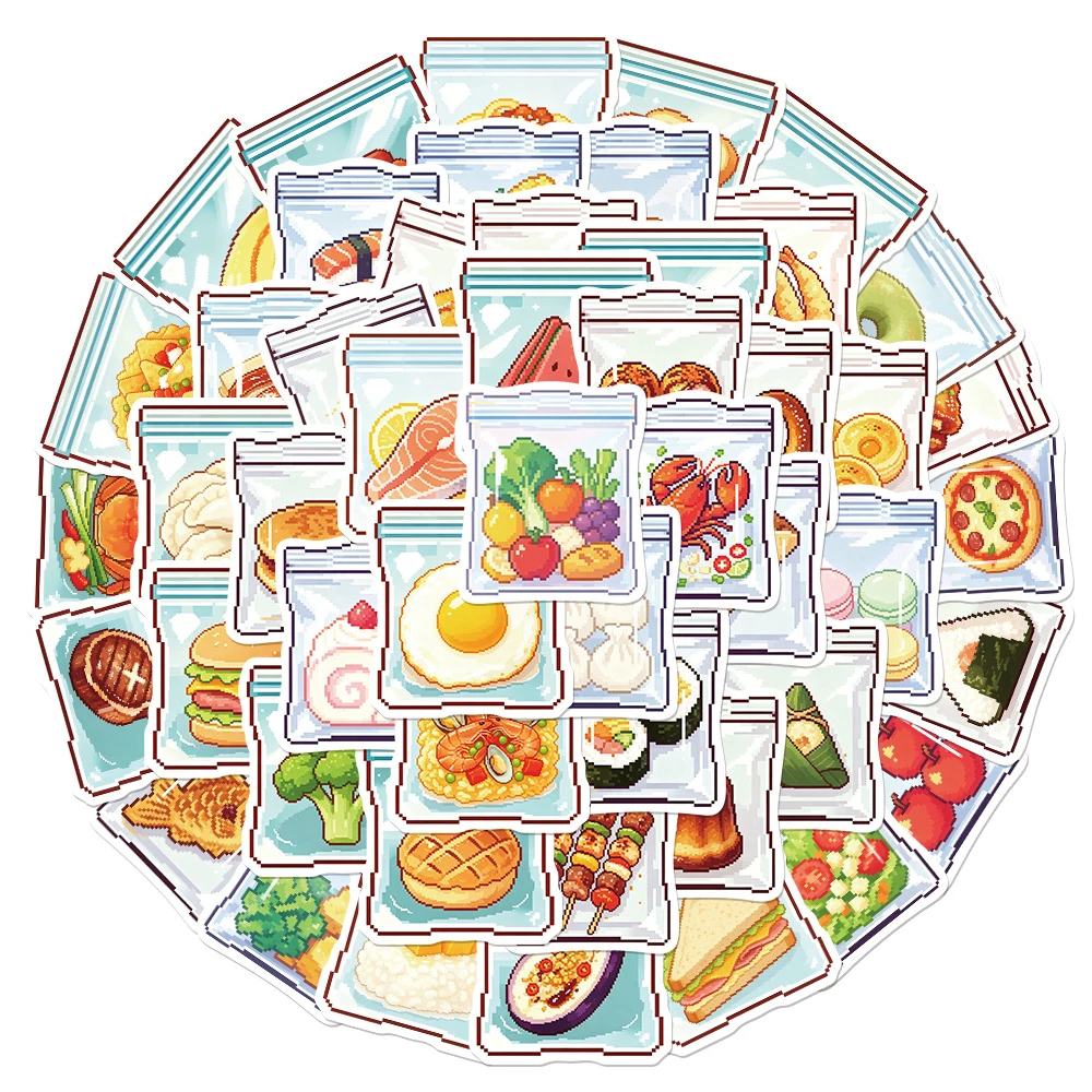 10/30/50pcs Delicious Bread Snacks Food Cartoon Stickers Waterproof Graffiti Fridge Laptop Phone Case Cute Decoration Decals