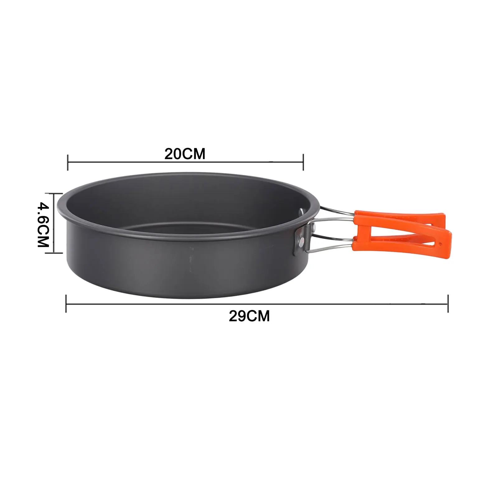 1pc Frying Pan Alumina Conducts Heat Quickly 2-3 People Camping Non-Stick Foldable Small Size Frying Pan Camping Cooking Pans