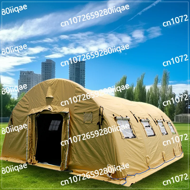 خيمة قابلة للنفخ عالية الضغط في الهواء الطلق طبقة مزدوجة سميكة مقاومة للعواصف الممطرة خيمة تخفيف الكوارث في حالات الطوارئ مقاومة للبرودة #2