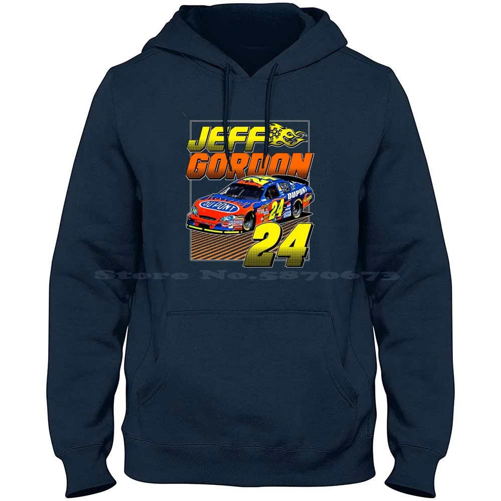 Jeff Gordon 24 Flames Legend Retro Style 100% Cotton Hoodie T Shirt Dale Earnhardt Chase Elliott Gplegend Jimmie Johnson