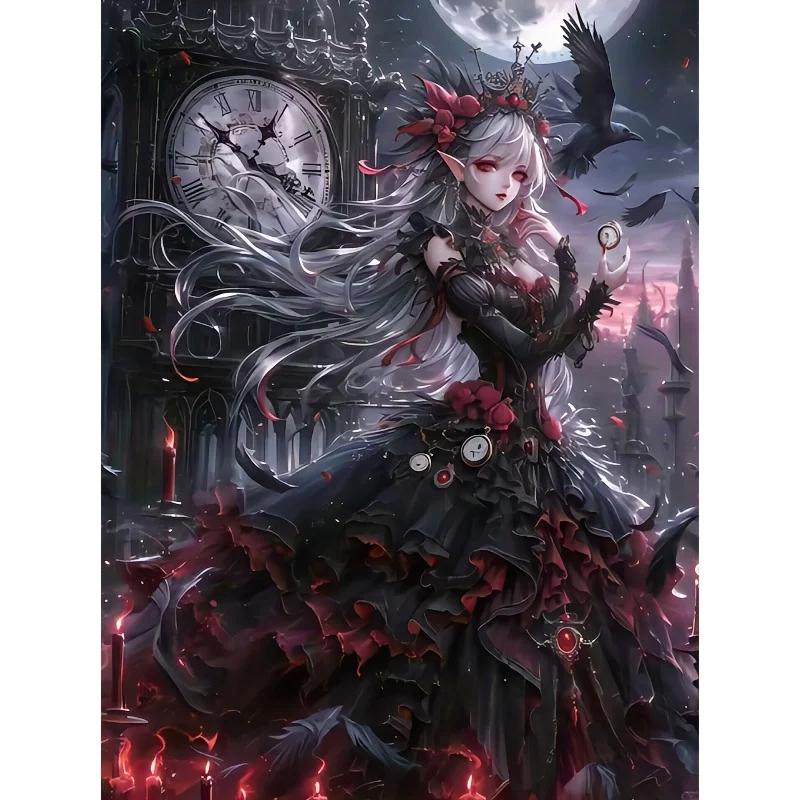 

The Girl in Charge of Time Figure 500/1000/1200/2000 PCS Jigsaw Puzzles Family Activity Games for Gameroom Bedroom Home Decor