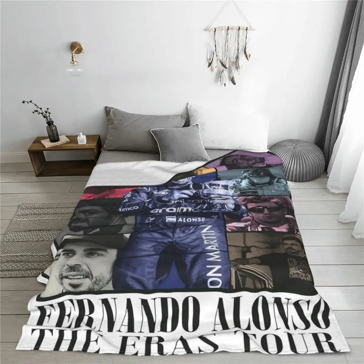 Fernando Alonso The Eras coperte flanella stampa multifunzione coperta leggera per divano viaggio peluche trapunta sottile