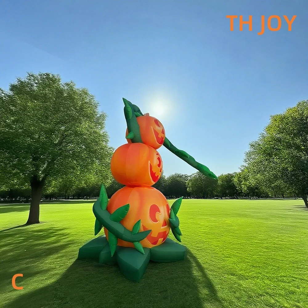 Arbre à citrouille gonflable d'halloween de 10 pieds et 3m de haut, modèle de plante de citrouille à soufflage d'air personnalisé pour la décoration