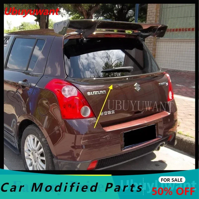 For Suzuki Swift 2005-2012 High Quality Middle Car Spoiler Tail Wings Carbon Fiber Tuning Exterior Accessories Parts