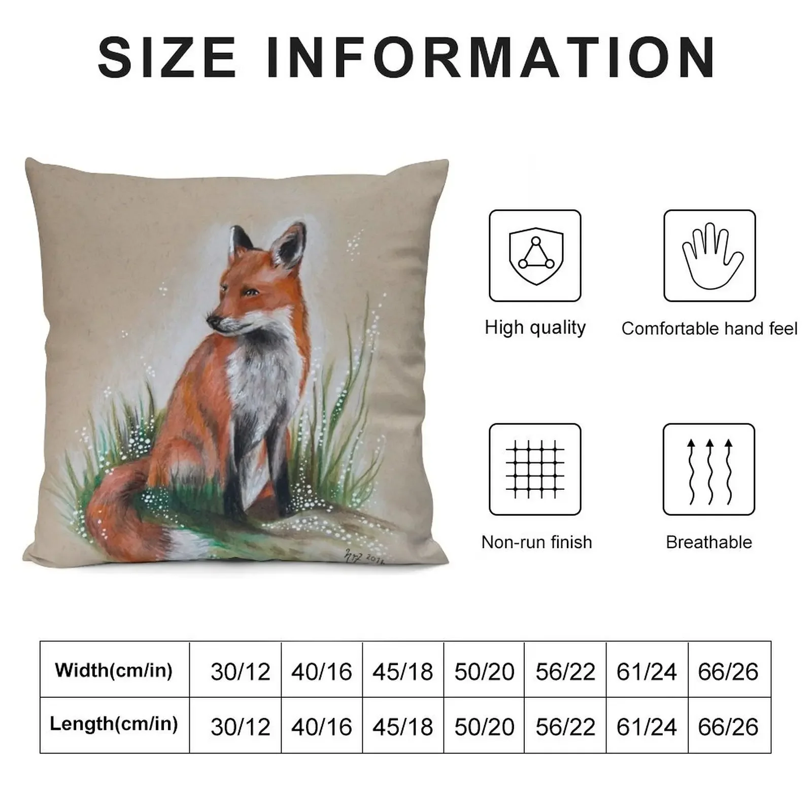 Forest Fox Throw Pillow Luxury Cushion Cover Pillowcases Decorative Cushion Cover pillow