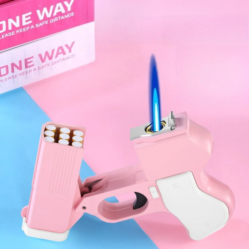 Pistol Cigar Igniter Cigarette Case Lighter Inflatable Gun-type Windproof Cigarette Lighters & Smoking Accessories Factory Sales
