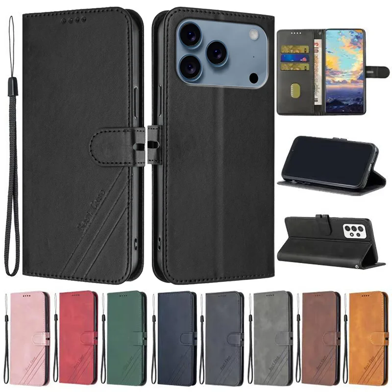 

i Phone 17 Pro Max Case For iphone 17 pro max Leather Flip Case on For Coque Apple iPhone17 17Pro Air Cases Magnet Wallet Cover