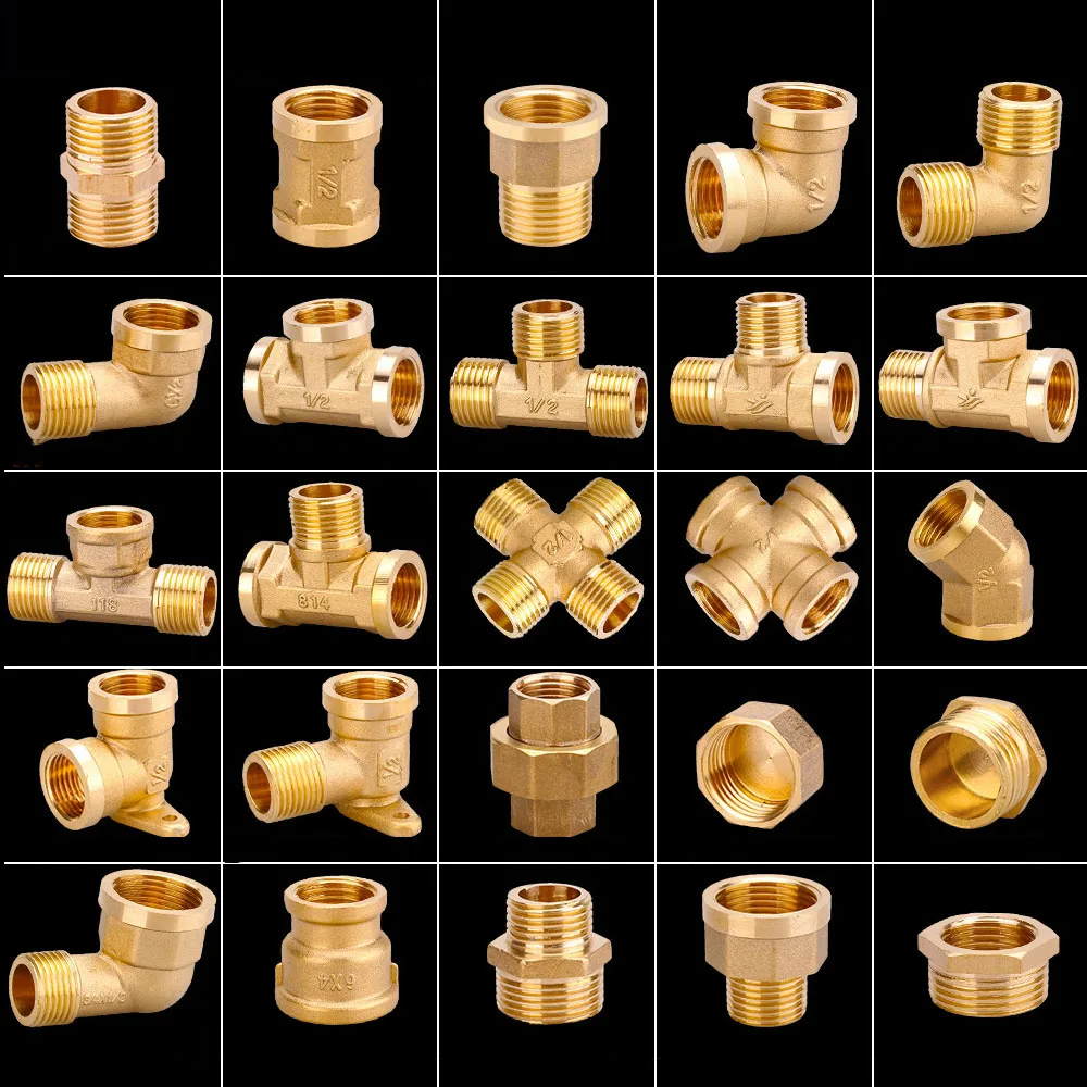 1PCS Water pipe plumbing fittings 6 points to 4 points copper reducing inner wire hose outlet double inner wire pair connector