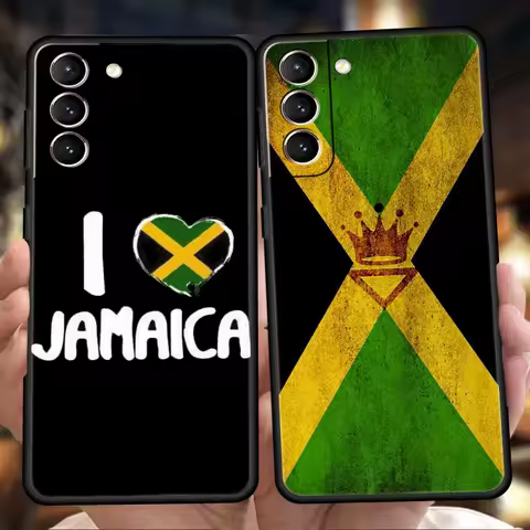 Jamaica National Flag Phone Case For Samsung Galaxy S25 Edge S24 S23 S22 Ultra S20 S21 FE 5G S10 S9 Plus S10E Soft Cover