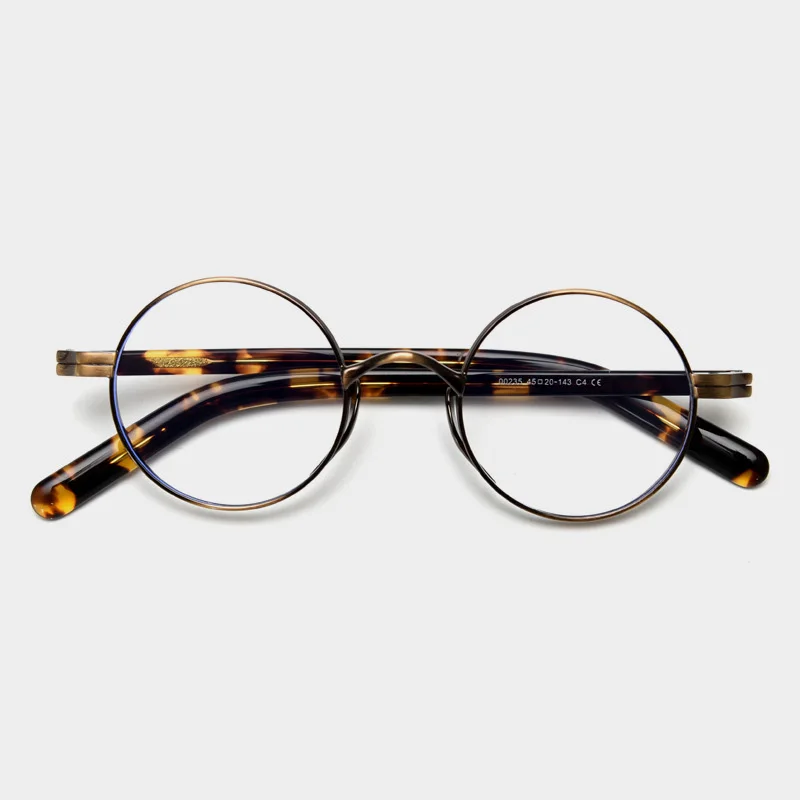 Round Reading Glasses Men Women Metal Vintage Optical Eyeglasses Frame Male Myopia Prescription Glasses Black Gold Spectacles