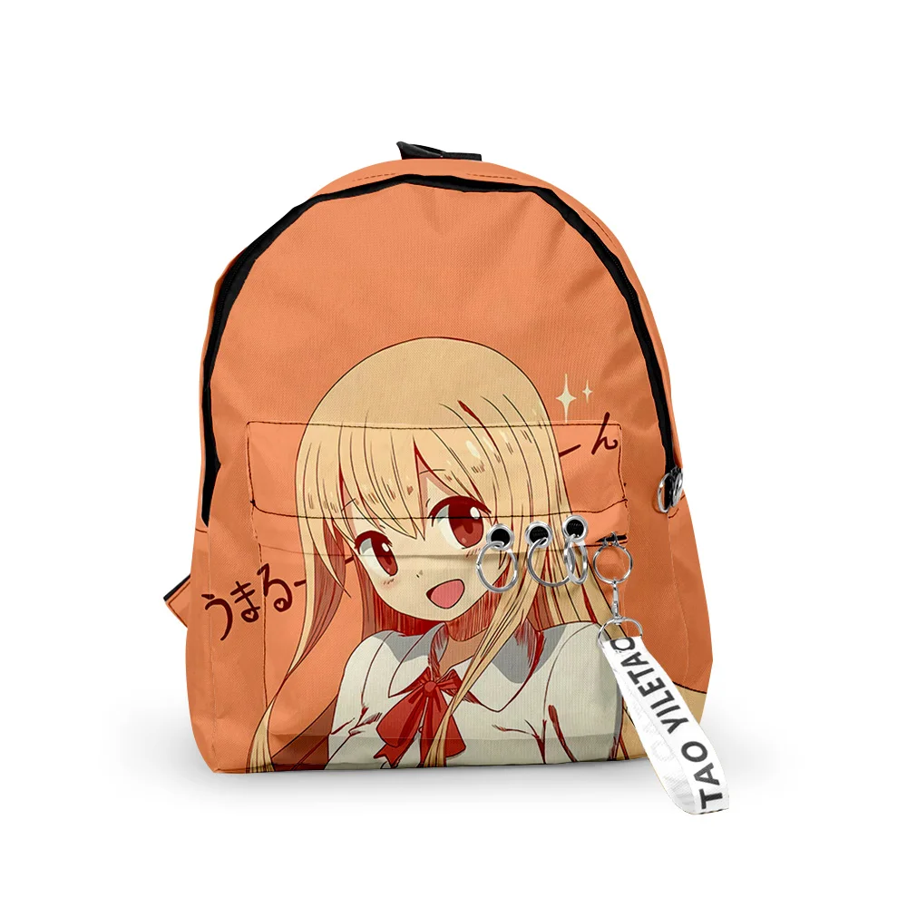 Harajuku Himouto! Umaru-chan Backpacks Boys/Girls pupil School Bags 3D Print Keychains Oxford Waterproof Cute Small Backpacks