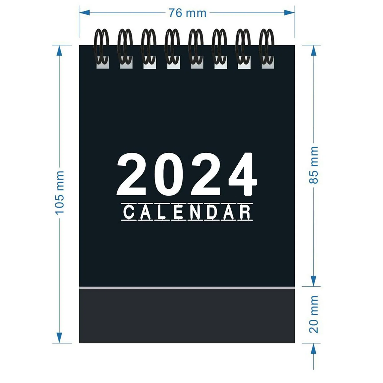 1 Pc 2024 Year English Mini Calendar Creative Minimalist Calendar Student Office Desktop Decoration Portable Monthly Calendar